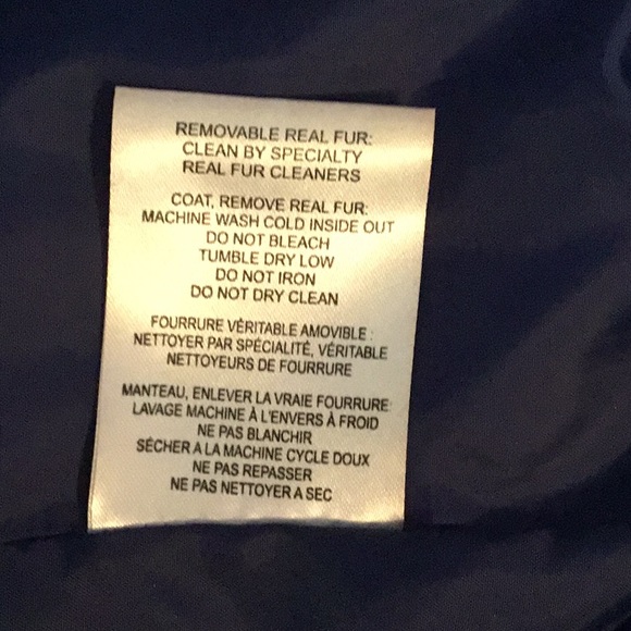 Sachi Collection XL real fur hooded down parka blue - Picture 4 of 9